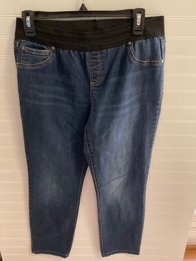 INC International Concepts Stretch Jeans Size 10 Elastic Waist Blue